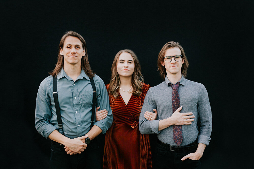 The Arcadian Wild is a trio comprised of mandolinist Lincoln Mick, fiddler Bailey Warren and guitarist Isaac Horn.