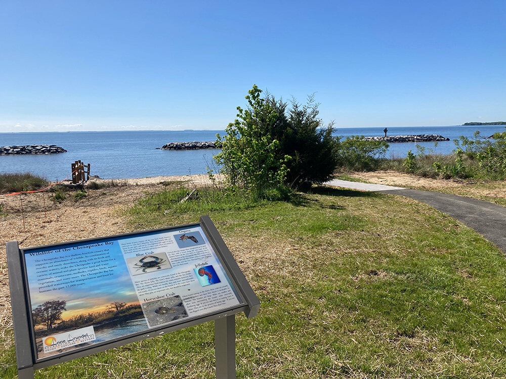 Beverly Triton Nature Park features a new interpretive sign and beach mat path.