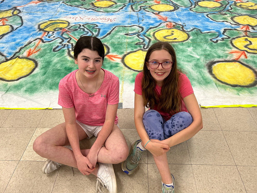 Maggie Spinks and Maddison Padotta created a Maryland trivia game.
