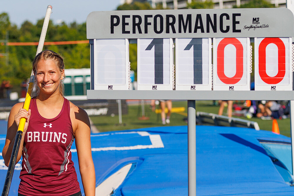 Broadneck’s Carson Boteler finished first in pole vault, clearing 11 feet.