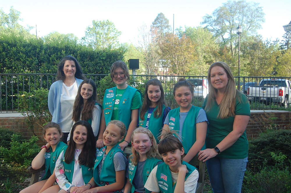The Girl Scouts completed their months-long project in May.
Landscape architect and Anne Arundel Community College professor Anne Gleeson taught the Girl Scouts about invasive species.