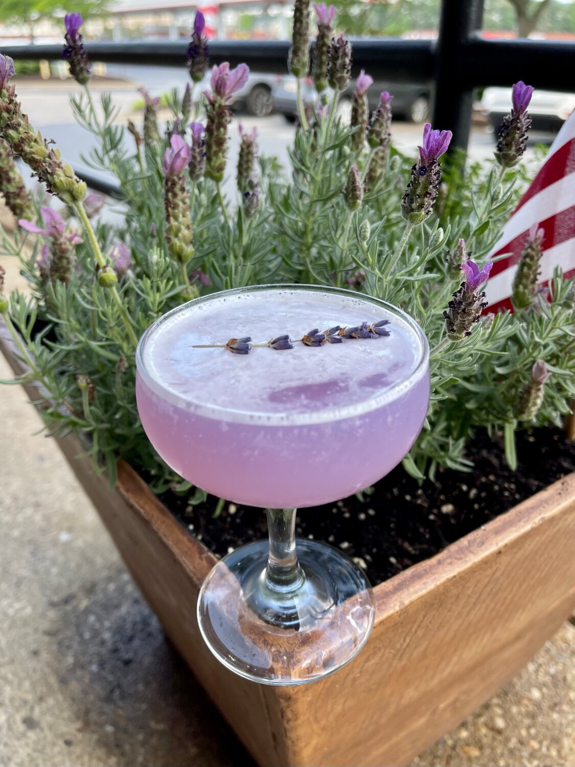 Starting in June, patrons at Founders Tavern & Grille can try this lavender gin sour with ingredients grown by the restaurant’s owners.