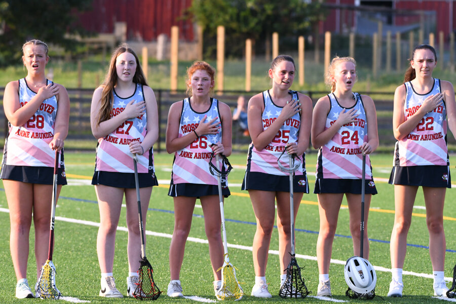Continuing a program tradition, Anne Arundel County Cross Over alumni came to Kinder Farm Park in July to compete against current players to prepare them for their England trip.