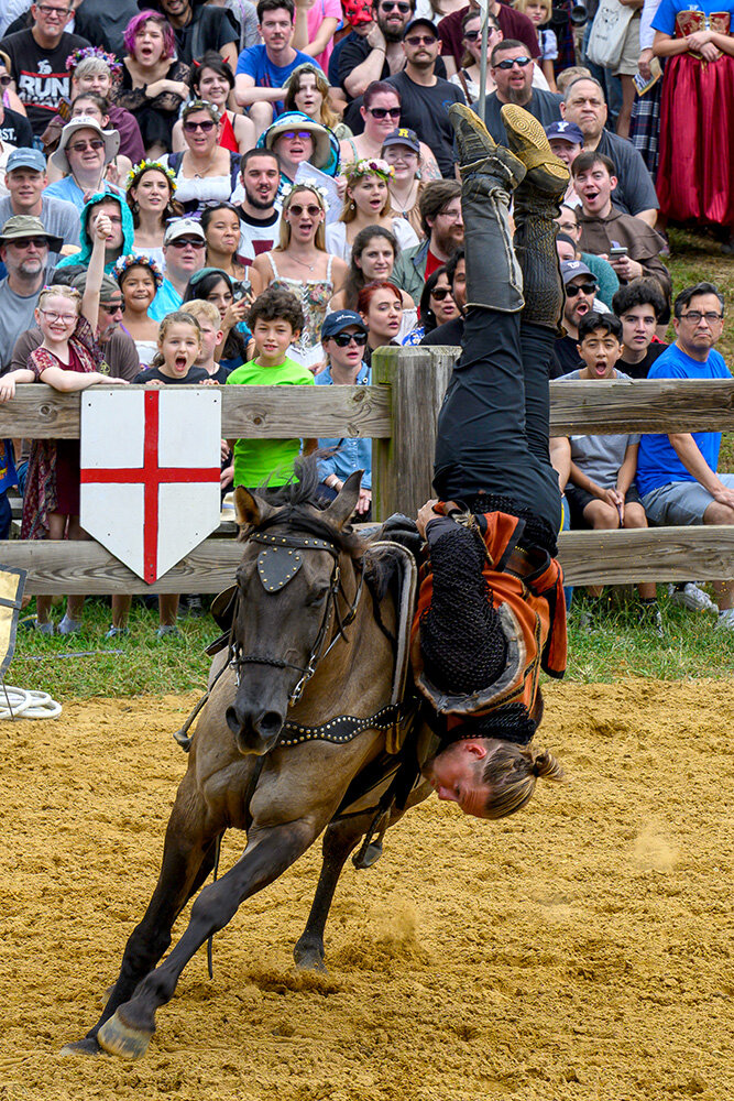 The jousting show is a popular event at the Maryland Renaissance Festival, which includes fascinating feats.