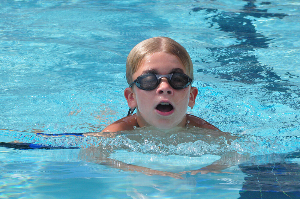 Owen Wicklund competed in the boys 8 and under 25-meter breaststroke for the Tidal Waves.