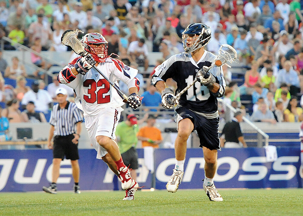 Ben Hunt played attack and midfield for the Falcons, and later, he was a star for the Chesapeake Bayhawks.