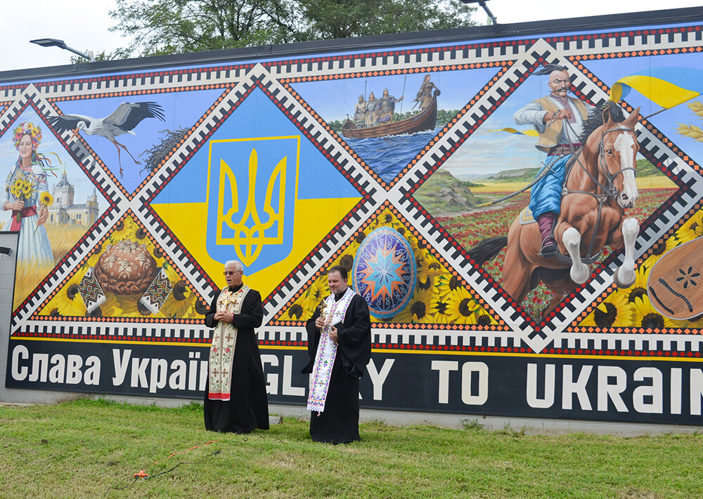 The mural was unveiled during a ceremony on September 28.