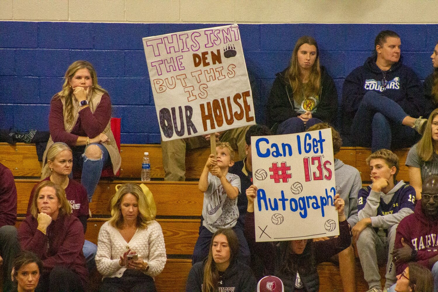 Broadneck’s crowd was loud throughout the game, but tense in the waning moments of the third set. One young fan kept hope alive.