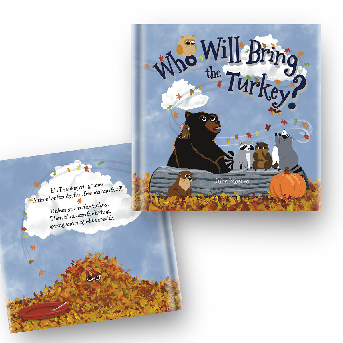 “Who Will Bring the Turkey?” is a story about a misunderstanding that leads to a turkey's meltdown.