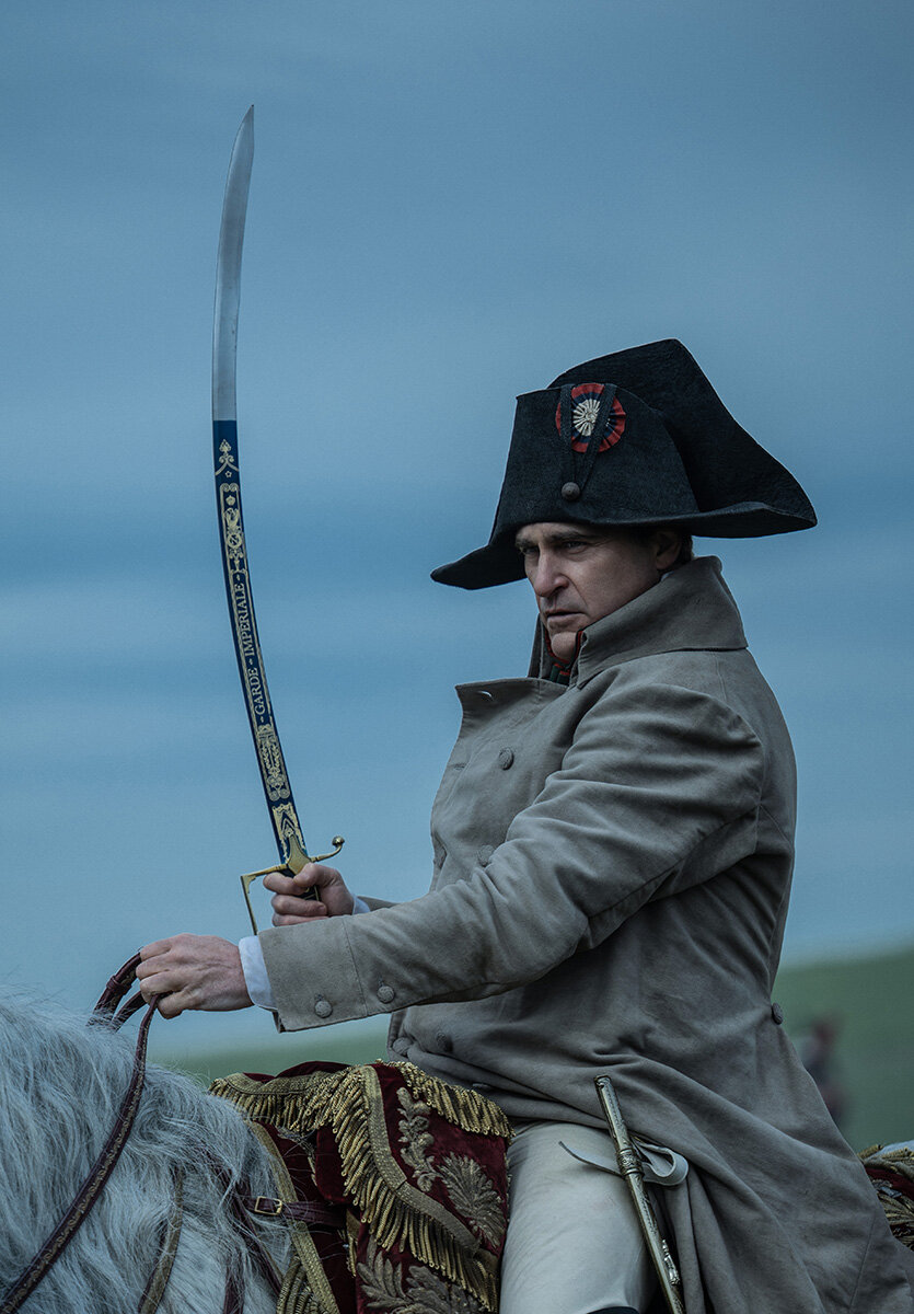 Joaquin Phoenix portrays Napoleon Bonaparte in a historical film about the French emperor.