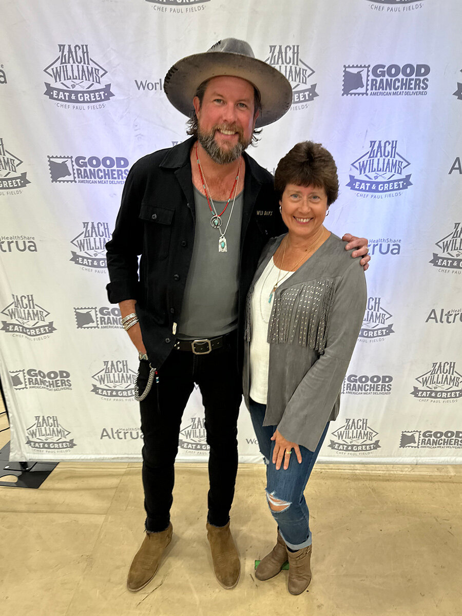 Pam Johnson met Christian rock artist Zach Williams after she won a concert-package giveaway sponsored by Williams and offered by bookstores nationwide, including His Way Christian Books in Pasadena.