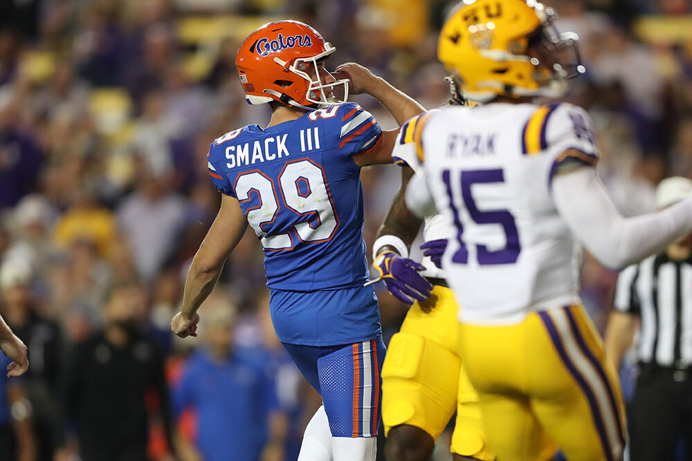 Trey Smack made all five of his point-after attempts against No. 14 LSU on November 11.