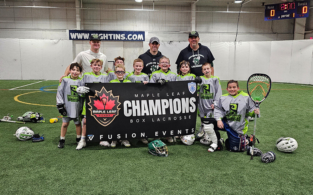 In their first box lacrosse tournament, the Green Hornets lacrosse team defeated Penn Lax 2032 by a score of 7-0 to win the Maple Leaf Kickoff in Pennsylvania on December 16.