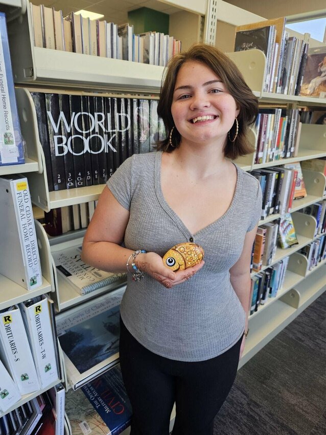 Prize-winner Kasi Coaxton is the winner of the July prizes in the Rock Hunt.